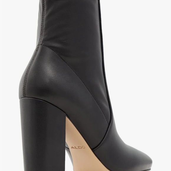 ALDO BLACK ANKLE BOOTIES - Picture 6 of 8